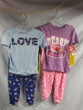 Kidgets Two-Pack Kids Pajama Sets - Light Blue & Purple
